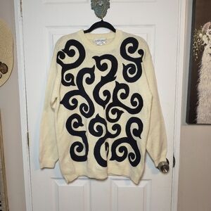 Vintage OUTLANDER Wool Blend Crewneck American Wave Sweater Size Large